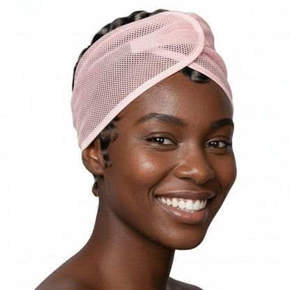 DONNA Cool Mesh Wrap – Large Breathable Hair Wrap for Women, Adjustable Head Wrap Cap, Comfortable Mesh Hair Wrap for Sleeping and Daily Wear, Fits All Hair Types Black