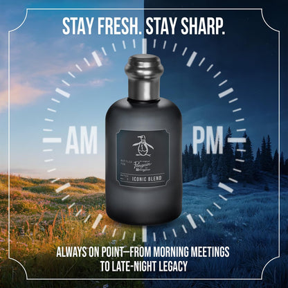 Original Penguin Iconic Blend Eau De Toilette for Men - Long Lasting Cologne with Bergamot, Sage & Sandalwood - 3.4 fl oz (100 mL) Avelisse