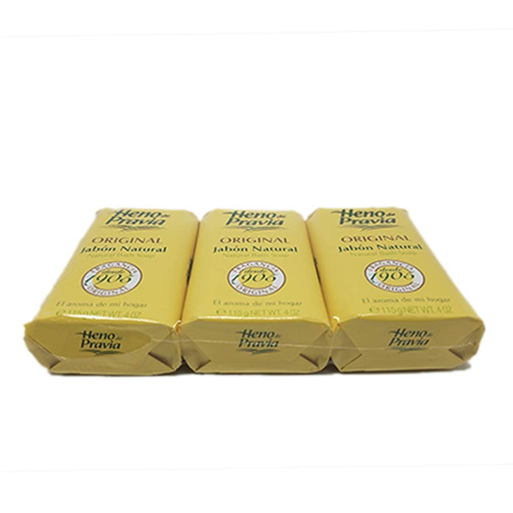 Heno de Pravia Original Soap - Large 4.1 oz Bar (Pack of 6) - Traditional Spanish Glycerin Soap Avelisse