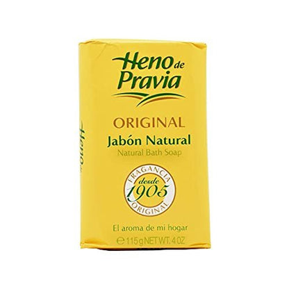 Heno de Pravia Original Soap - Large 4.1 oz Bar (Pack of 6) - Traditional Spanish Glycerin Soap Avelisse