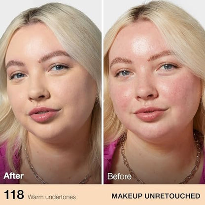 Maybelline Fit Me Matte + Poreless Liquid Foundation - Light Beige 118, Oil-Free