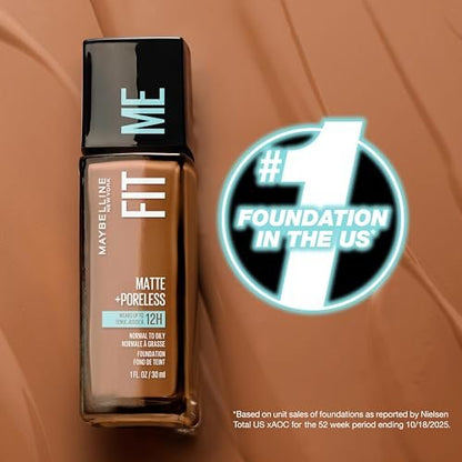 Maybelline Fit Me Matte + Poreless Liquid Foundation - Light Beige 118, Oil-Free