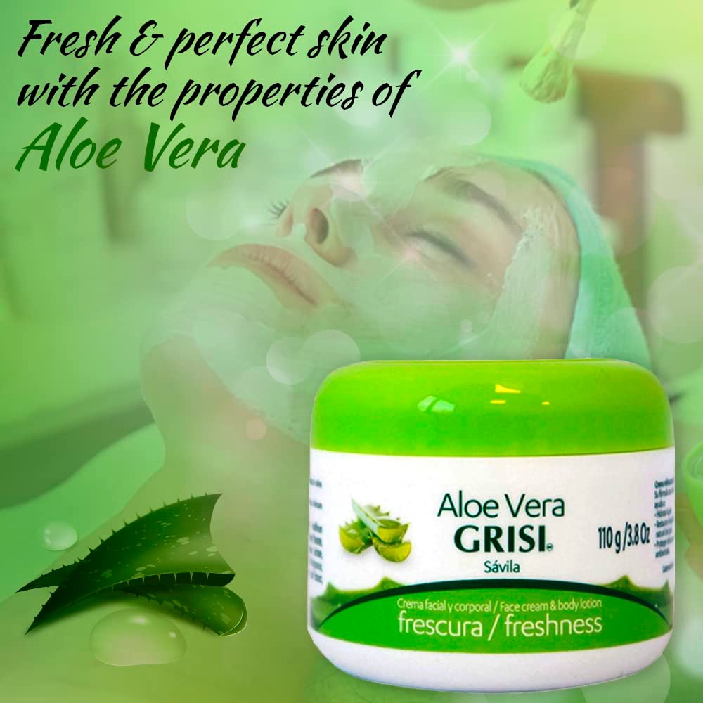 Grisi Aloe Vera Face Cream & Body Lotion Freshness – 2-Pack (3.8 oz Each) for Dry Skin - görsel 11