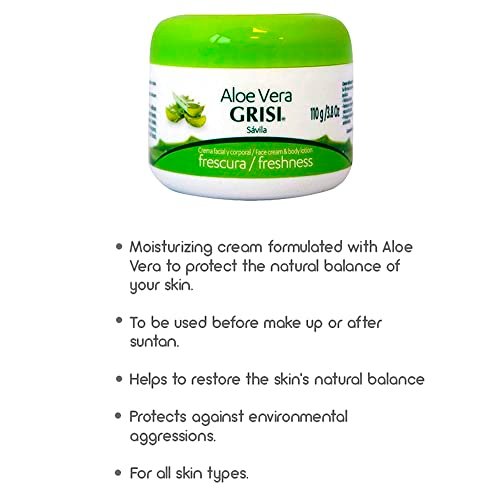 Grisi Aloe Vera Face Cream & Body Lotion Freshness – 2-Pack (3.8 oz Each) for Dry Skin - görsel 8
