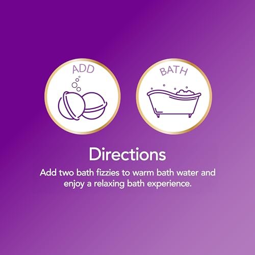 Calgon Bath Fizzies Lavender & Honey - 8 Count Relaxing Bath Bombs Avelisse