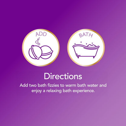 Calgon Bath Fizzies Lavender & Honey - 8 Count Relaxing Bath Bombs Avelisse