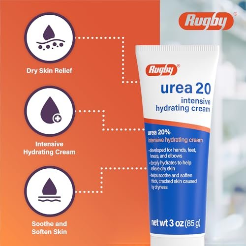 Rugby Urea 20% Intensive Hydrating Cream - Deep Moisturizer for Feet, Hands, Knees, and Elbows - 3 oz - görsel 10