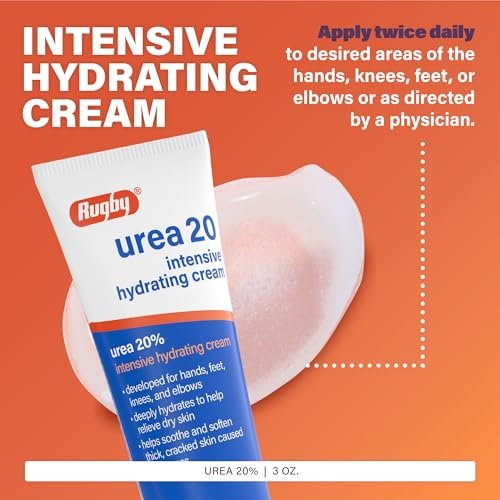 Rugby Urea 20% Intensive Hydrating Cream - Deep Moisturizer for Feet, Hands, Knees, and Elbows - 3 oz - görsel 8