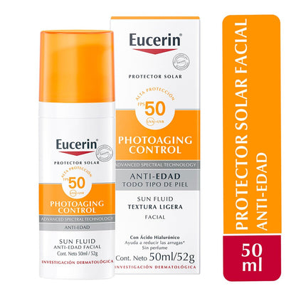 Eucerin Sun Anti-Age Face Sunscreen SPF 50+ with Hyaluronic Acid - 50 ml