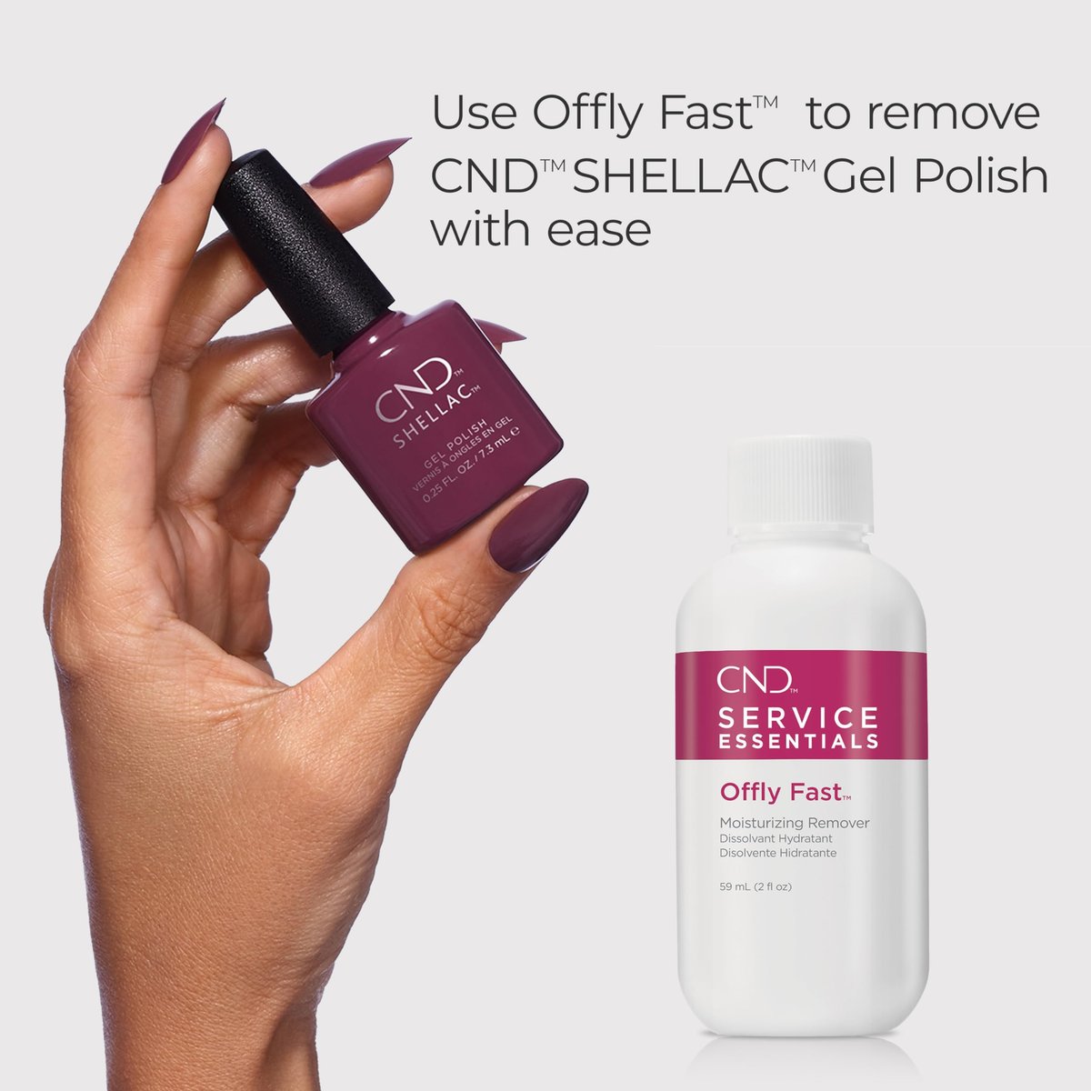 CND OFFLY FAST Moisturizing Nail Polish Remover - 7.5 fl oz Avelisse