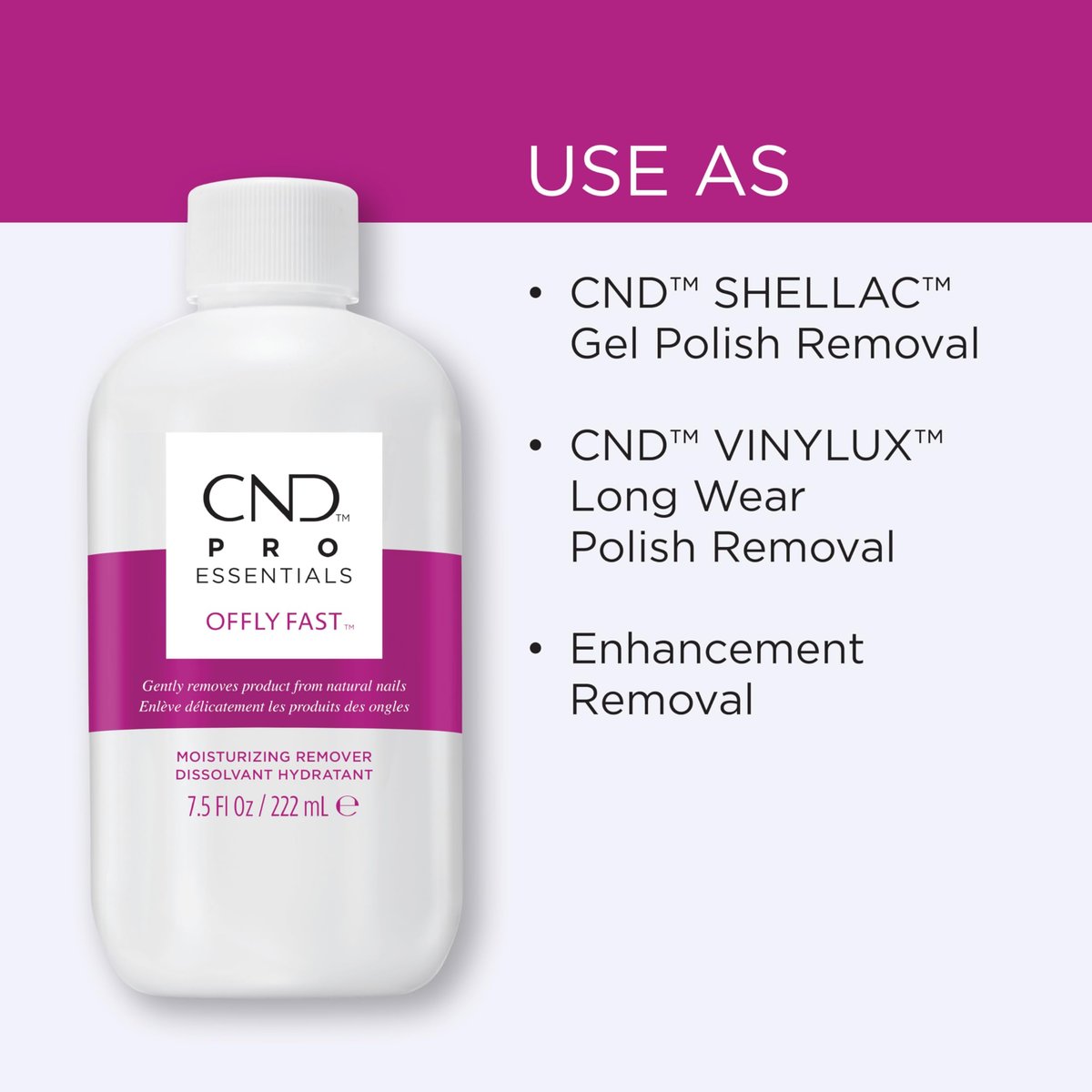 CND OFFLY FAST Moisturizing Nail Polish Remover - 7.5 fl oz Avelisse