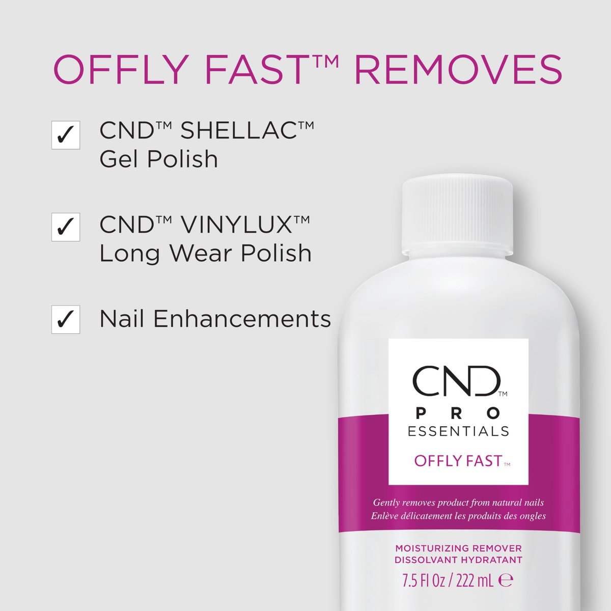 CND OFFLY FAST Moisturizing Nail Polish Remover - 7.5 fl oz Avelisse