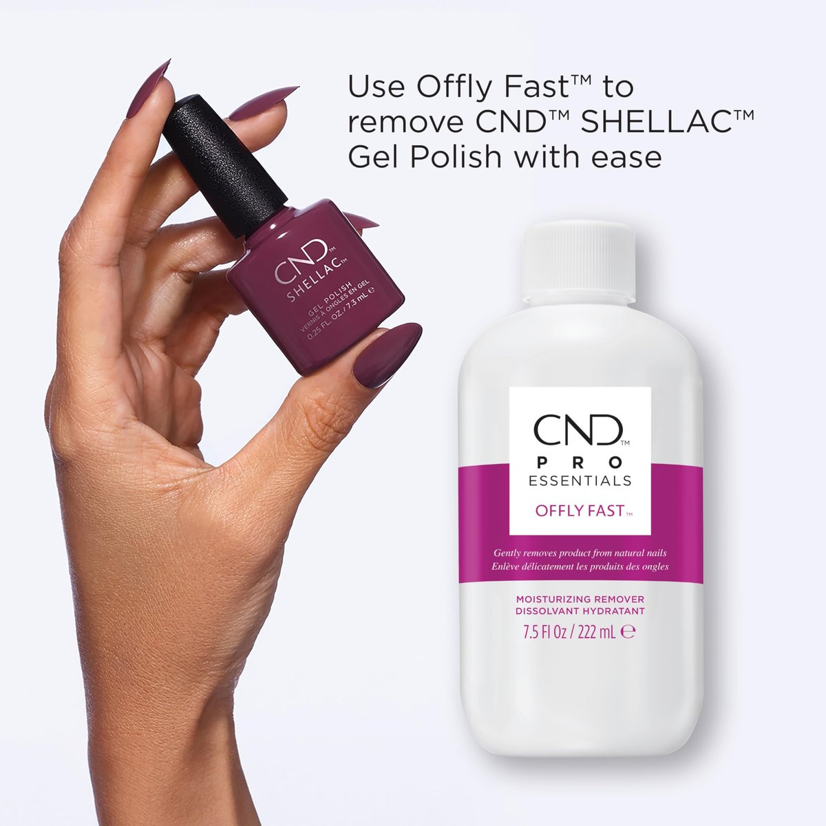 CND OFFLY FAST Moisturizing Nail Polish Remover - 7.5 fl oz Avelisse