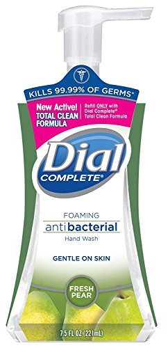 Dial Complete Antibacterial Foaming Hand Soap, 2-Scent Variety Pack, Spring Water & Fresh Pear, 7.5 fl oz Each, 5 Count Avelisse