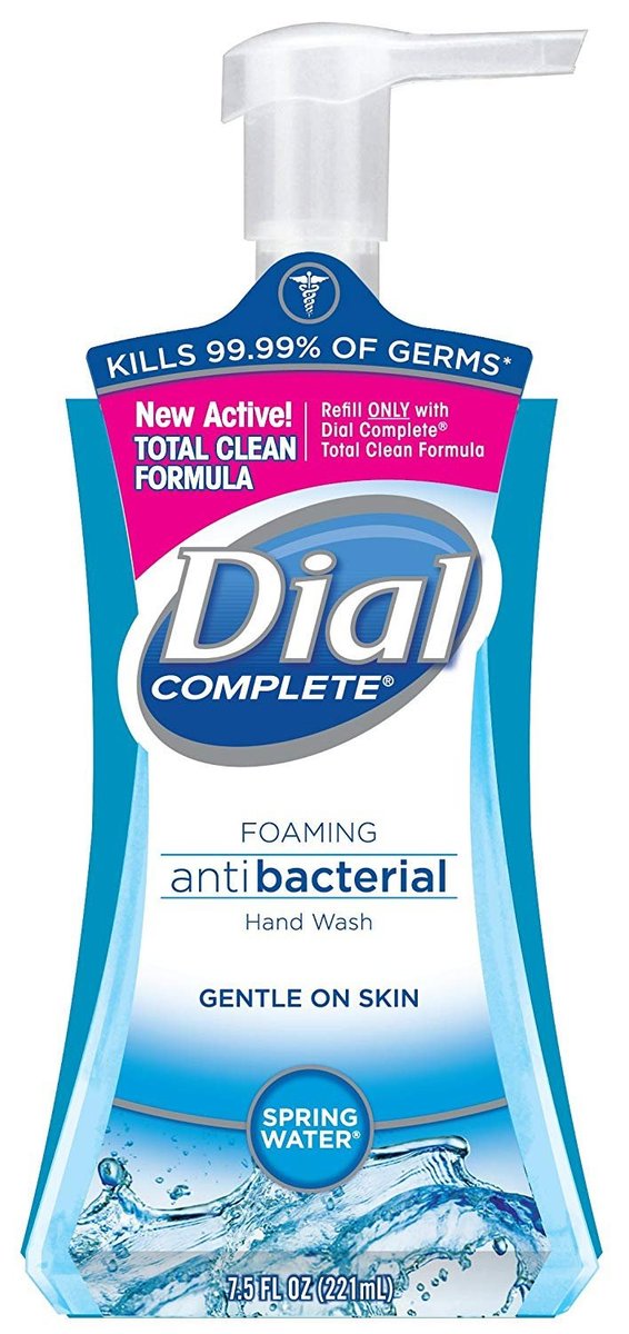 Dial Complete Antibacterial Foaming Hand Soap, 2-Scent Variety Pack, Spring Water & Fresh Pear, 7.5 fl oz Each, 5 Count Avelisse