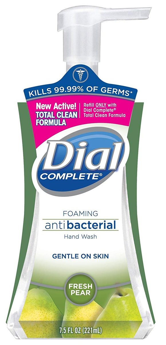 Dial Complete Antibacterial Foaming Hand Soap, 2-Scent Variety Pack, Spring Water & Fresh Pear, 7.5 fl oz Each, 5 Count Avelisse