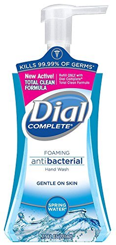 Dial Complete Antibacterial Foaming Hand Soap, 2-Scent Variety Pack, Spring Water & Fresh Pear, 7.5 fl oz Each, 5 Count Avelisse