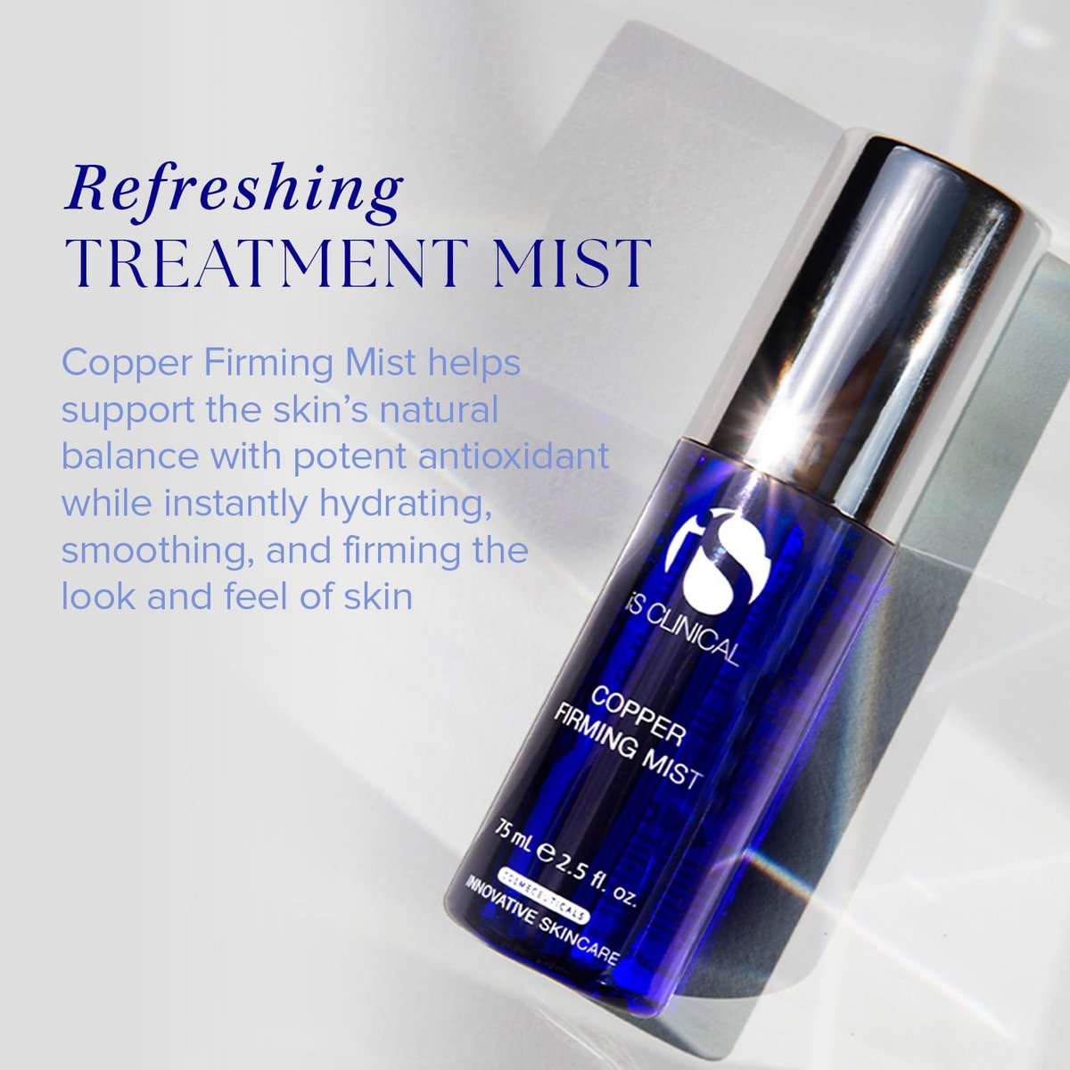iS CLINICAL Copper Firming Mist – Toning & Hydrating Face Mist with Copper Peptides, 2.5 oz Avelisse