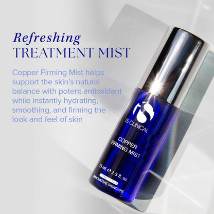 iS CLINICAL Copper Firming Mist – Toning & Hydrating Face Mist with Copper Peptides, 2.5 oz Avelisse