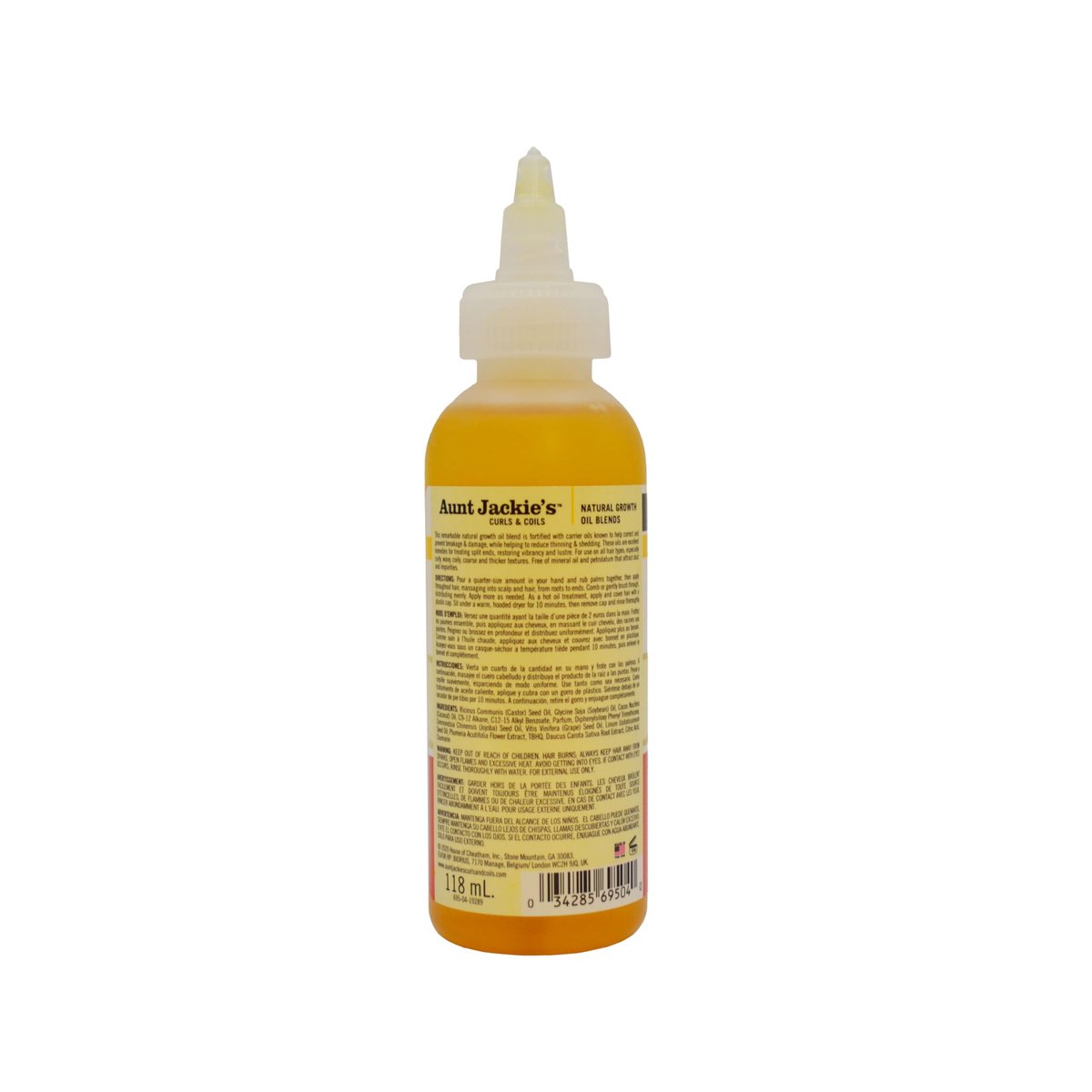 Aunt Jackie's Natural Growth Oil Blends Nourish My Hair - Flaxseed and Monoi, Improve Hair's Overall Health, Rich in Omega-3 and Anti-Oxidants, 4 oz - görsel 3