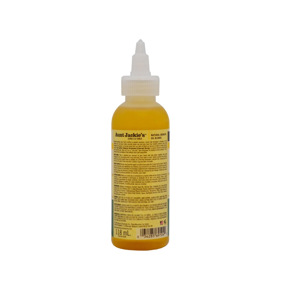 Aunt Jackie's Natural Growth Oil Blends Balance - Grapeseed and Avocado, Pre-Shampoo Treatment, Improves Porosity and Moisture Balance, 4 oz - görsel 3