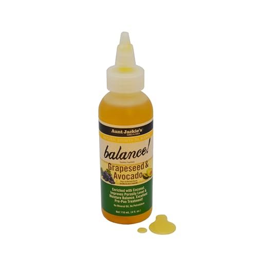 Aunt Jackie's Natural Growth Oil Blends Balance - Grapeseed and Avocado, Pre-Shampoo Treatment, Improves Porosity and Moisture Balance, 4 oz - görsel 6