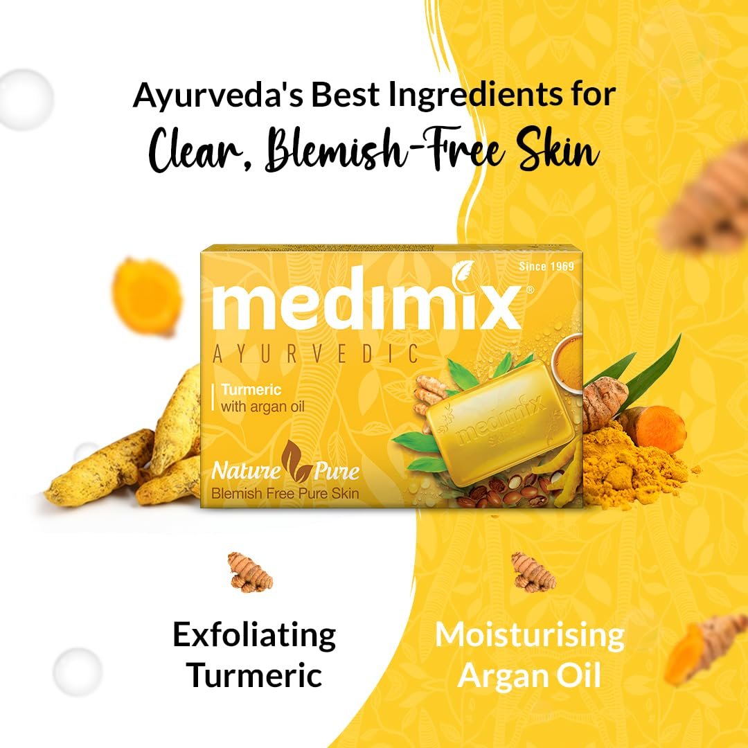 Medimix Ayurvedic Turmeric & Argan Oil Bathing Soap - 125g (4+1 Offer Pack) - görsel 5