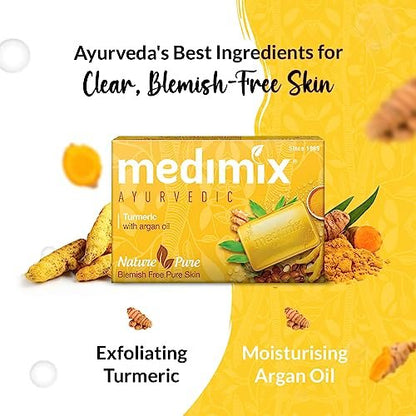 Medimix Ayurvedic Turmeric & Argan Oil Bathing Soap - 125g (4+1 Offer Pack)
