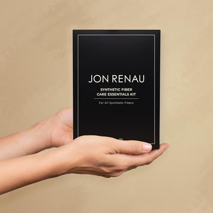 Jon Renau Synthetic Fiber Care Kit: Shampoo & Leave-In Conditioner for Wigs & Hair Extensions – 4 Piece Set with Detangler Spray & Wide Tooth Comb Avelisse