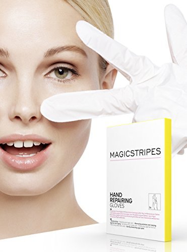 MAGICSTRIPES Hand Repairing Gloves - Moisturizing Collagen Treatment Hand Mask with Shea Butter for Extra Dry Skin, Reduce Age Spots (Single Use) - görsel 5