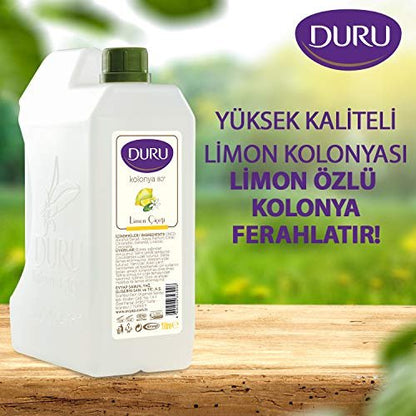 Duru Cologne Lemon 900ml – Classic Fresh Scent, Large Bottle Avelisse