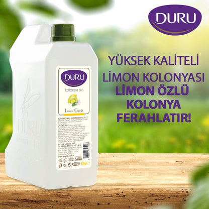 Duru Cologne Lemon 900ml – Classic Fresh Scent, Large Bottle Avelisse