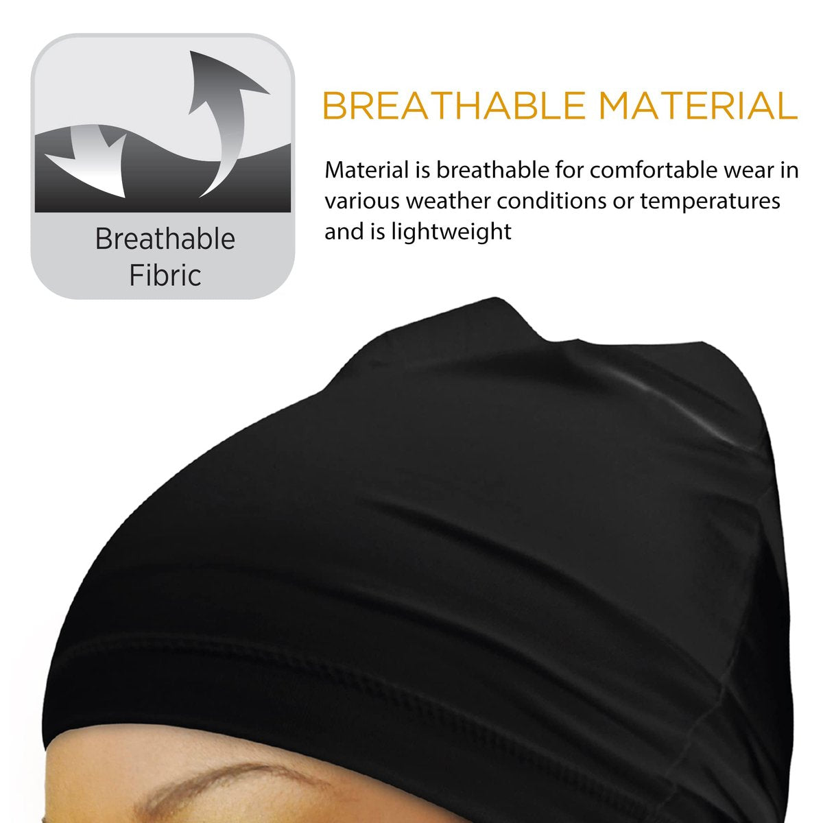 Donna Collection Spandex Women's Cap - Black Wig Cap for Styling - görsel 7