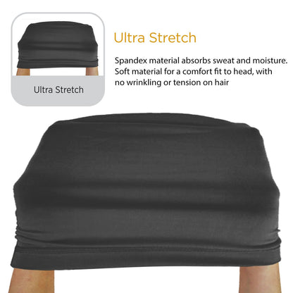 Donna Collection Spandex Women's Cap - Black Wig Cap for Styling