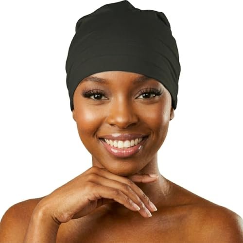 Donna Collection Spandex Women's Cap - Black Wig Cap for Styling - görsel 6