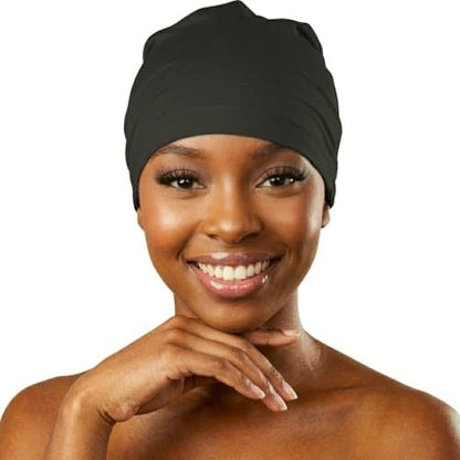 Donna Collection Spandex Women's Cap - Black Wig Cap for Styling