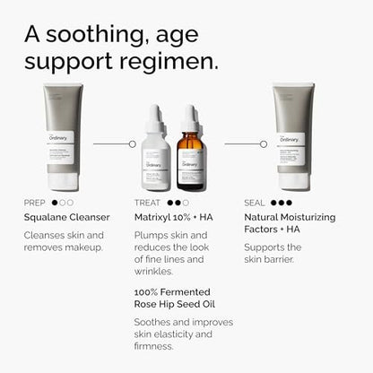 The Ordinary Matrixyl 10% + Hyaluronic Acid Anti-Aging Serum for Fine Lines and Wrinkles, 1 Fl Oz