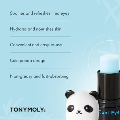 TONYMOLY Panda's Dream So Cool Eye Stick - Cooling Hydrating Eye Cream for Puffiness & Tired Eyes with Bamboo & Glacial Water, K-Beauty Skincare Avelisse