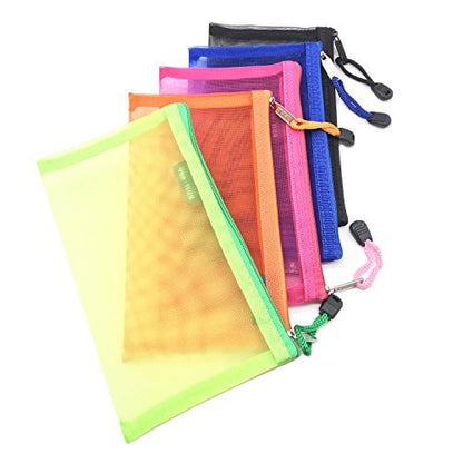 Outman 5-Pack Multipurpose Nylon Mesh Cosmetic Bags for Travel and Organization