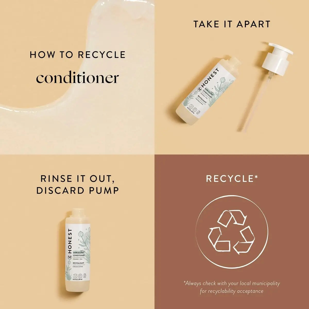 The Honest Company Silicone-Free Conditioner – Gentle, Hypoallergenic, Fragrance-Free for Sensitive Skin, 10 fl oz Avelisse