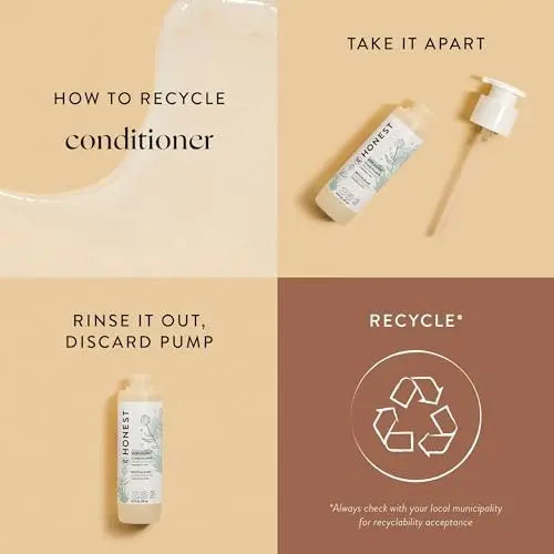 The Honest Company Silicone-Free Conditioner – Gentle, Hypoallergenic, Fragrance-Free for Sensitive Skin, 10 fl oz Avelisse