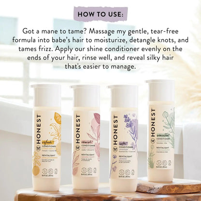 The Honest Company Silicone-Free Conditioner – Gentle, Hypoallergenic, Fragrance-Free for Sensitive Skin, 10 fl oz Avelisse