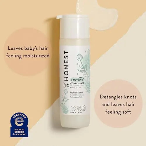 The Honest Company Silicone-Free Conditioner – Gentle, Hypoallergenic, Fragrance-Free for Sensitive Skin, 10 fl oz Avelisse