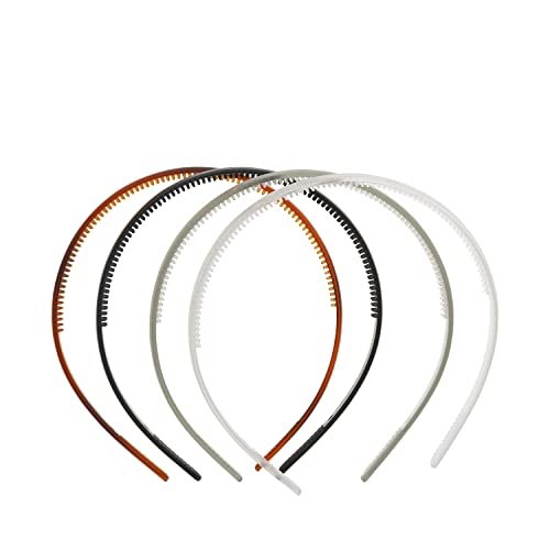 Goody Classics Frost Headband, 4-Pack – Clear, Grey, Tortoise, Black - görsel 4