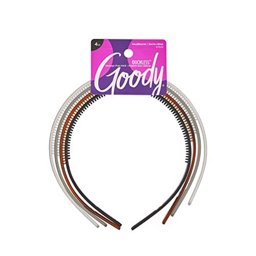 Goody Classics Frost Headband, 4-Pack – Clear, Grey, Tortoise, Black - görsel 2
