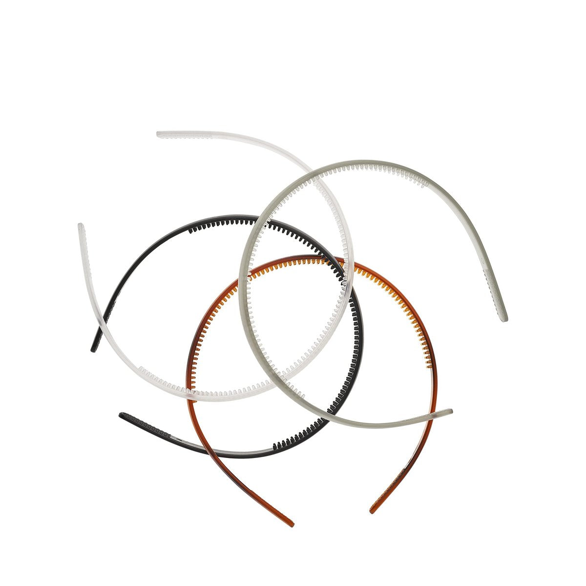 Goody Classics Frost Headband, 4-Pack – Clear, Grey, Tortoise, Black - görsel 5