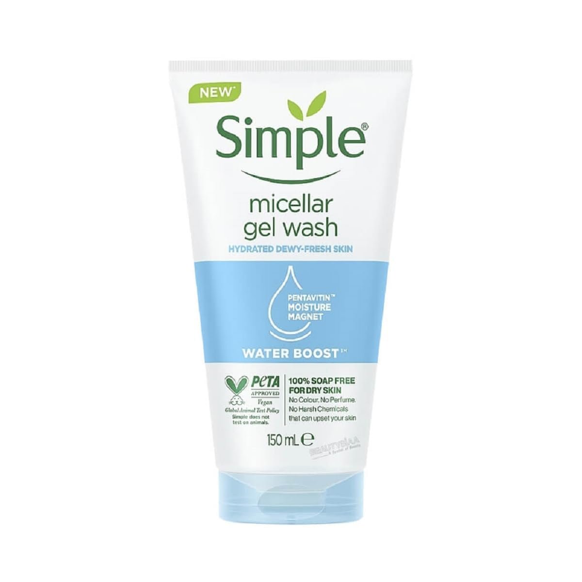 Simple Water Boost Micellar Gel Facial Wash, 5 oz (150 ml) – Hydrating Gel Cleanser for Sensitive Skin - görsel 2