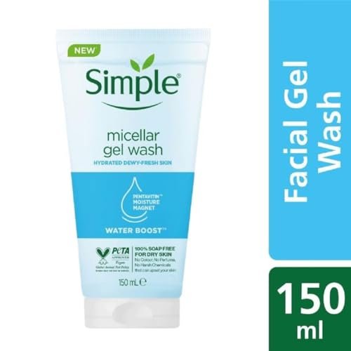Simple Water Boost Micellar Gel Facial Wash, 5 oz (150 ml) – Hydrating Gel Cleanser for Sensitive Skin - görsel 14