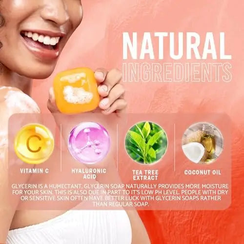 Koji White Pure Kojic Acid Soap - Glycerin Soap Bar for Gentle Skin Brightening & Exfoliation with Tea Tree, Coconut Oil, Hyaluronic Acid & Vitamin C - Vegan, 2.82 oz (Pack of 2) Avelisse