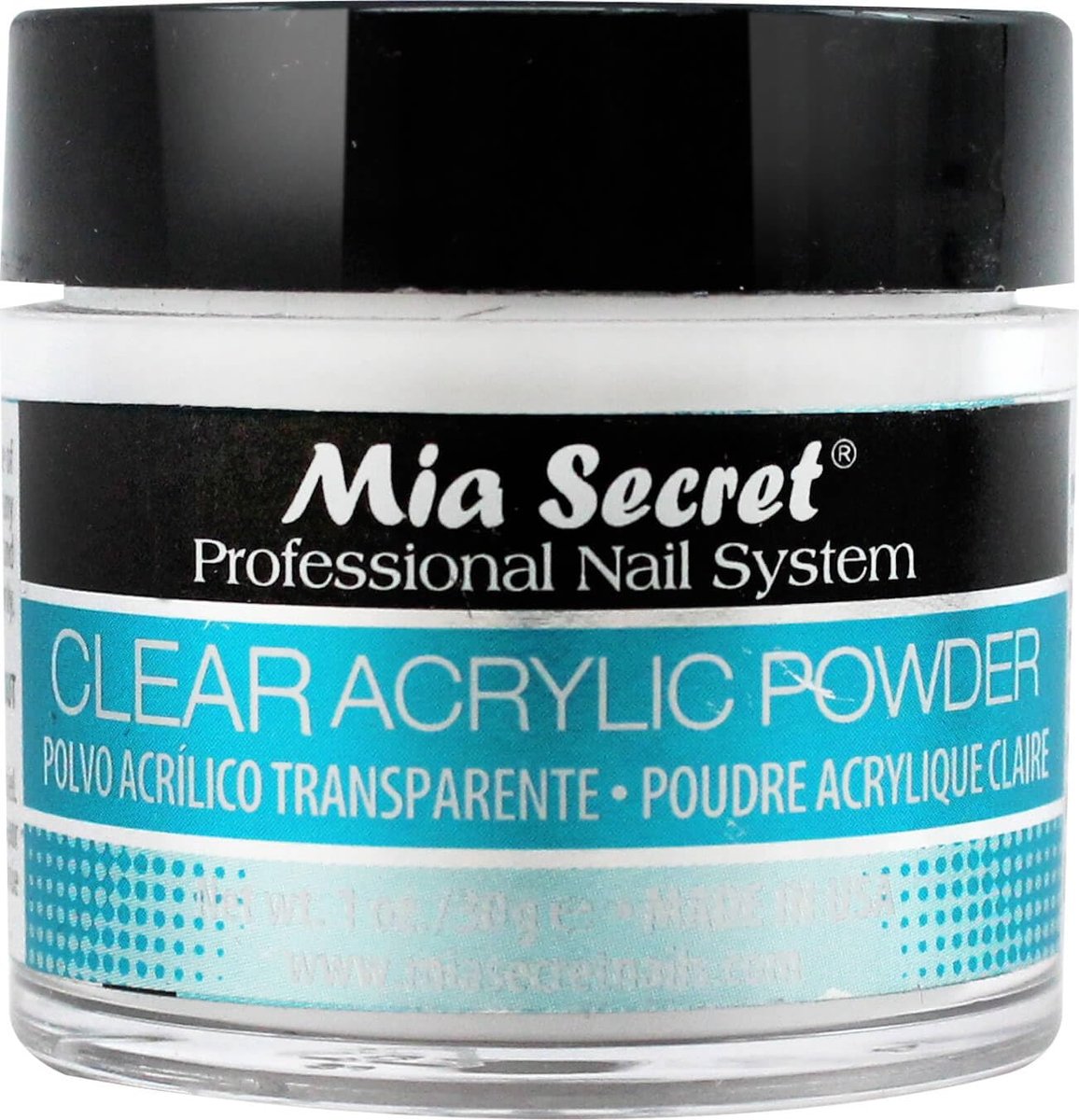Mia Secret Clear Acrylic Powder 1oz - Professional Nail Acrylic System - görsel 1